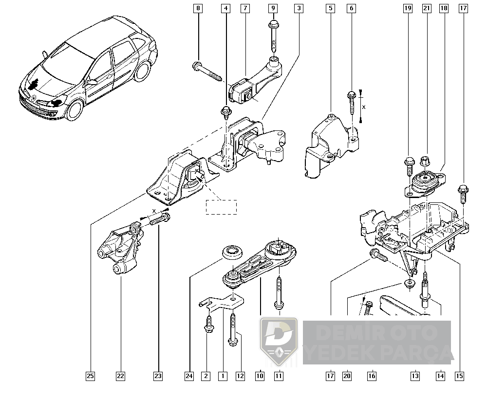 Şanzıman Kulağı Clio III 3 - Modus BVR5 8200085733