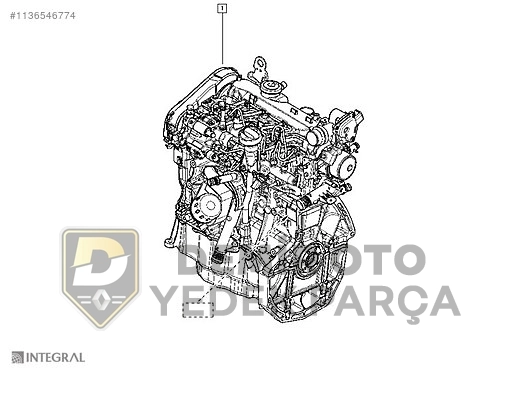 Renault Trafic III Dizel Sandık Motor 1.6 Dci R9M 408 Komple Motor R9M 408 8201537977